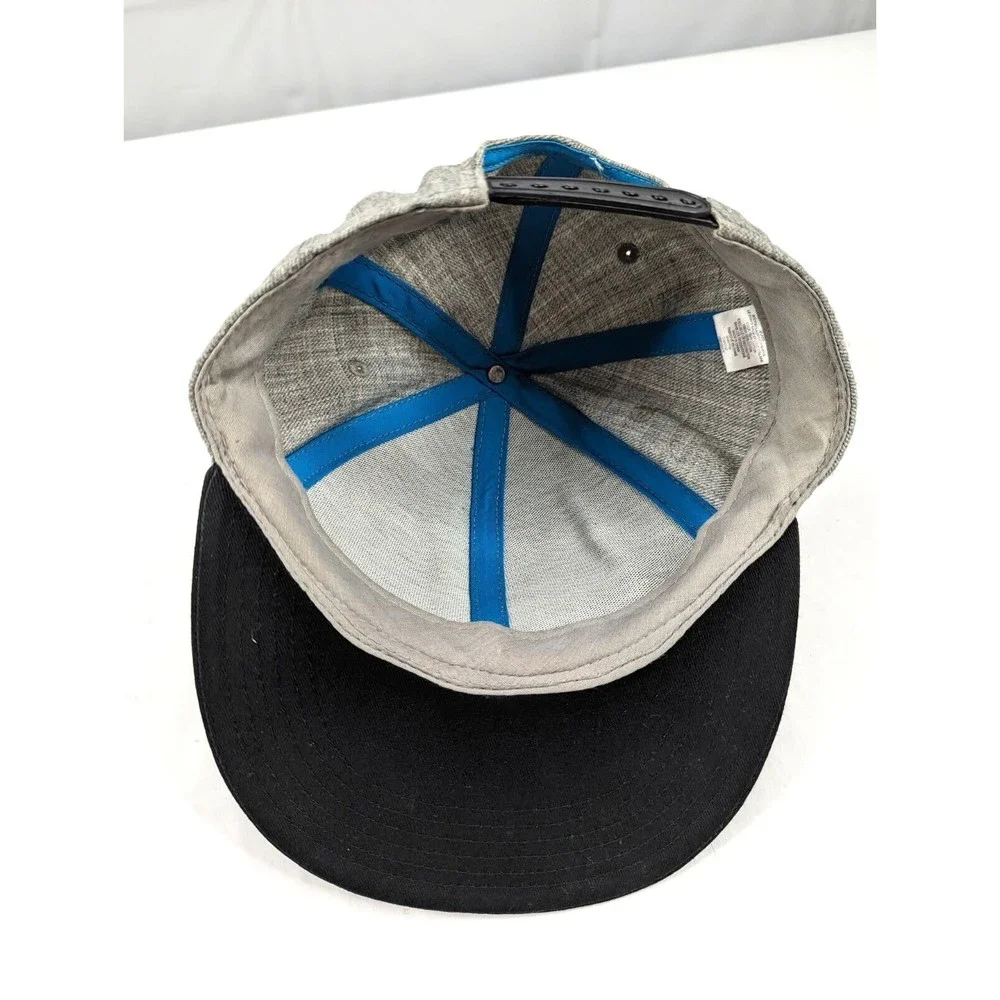 Never Bummer Hat Cap Adjustable SnapBack One Size Youth Gray Surfing‎ Surfer